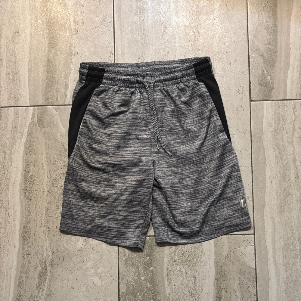 The Children's Place Gray & Black Athletic Knit Shorts